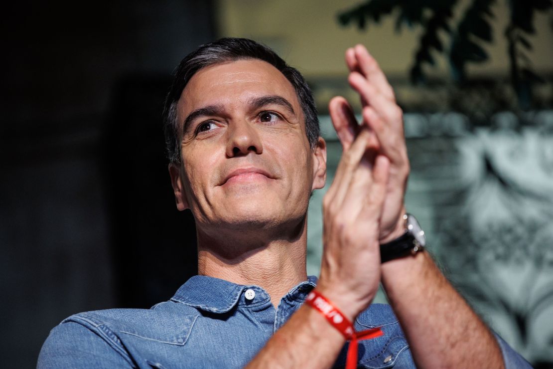 Spanish Prime Minister Pedro Sanchez came in second place in Sunday's election.