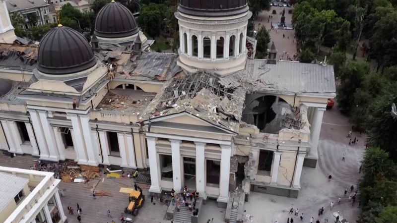 Video: Historic Odesa Transfiguration Cathedral badly damaged in Russian strikes | CNN