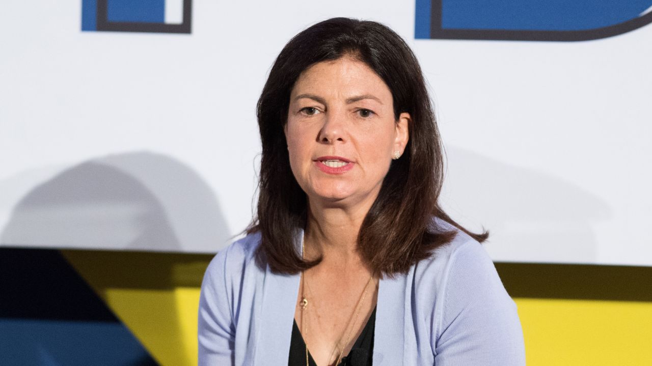 Former Senator Kelly Ayotte speaking at the Center for a New American Security's annual conference in Washington, DC.