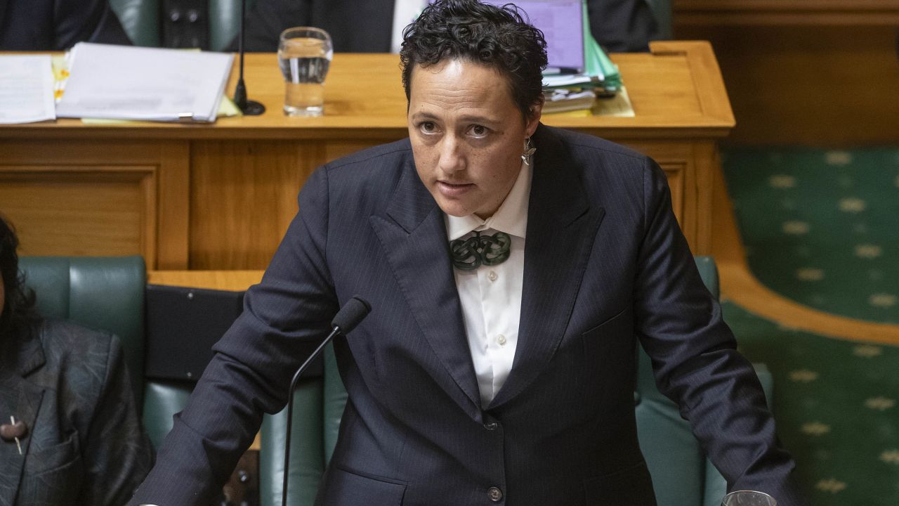 Kiri Allan speaks in parliament on July 18.