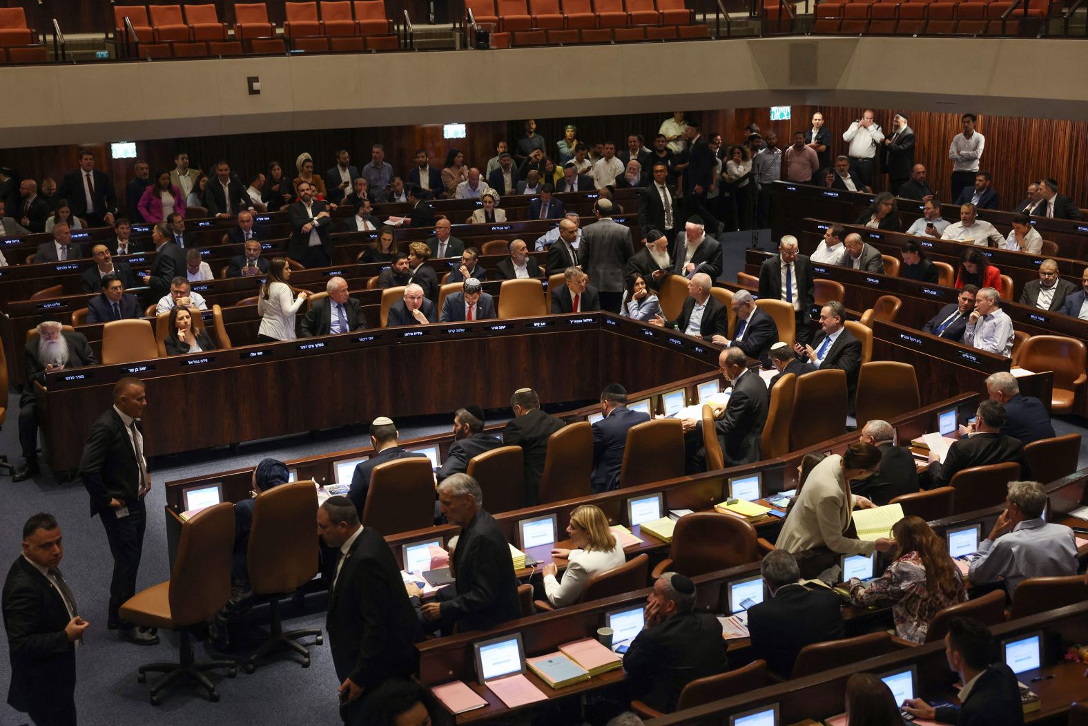 The Knesset meets in Jerusalem on July 24. A marathon debate started the day before and lasted until the following morning.