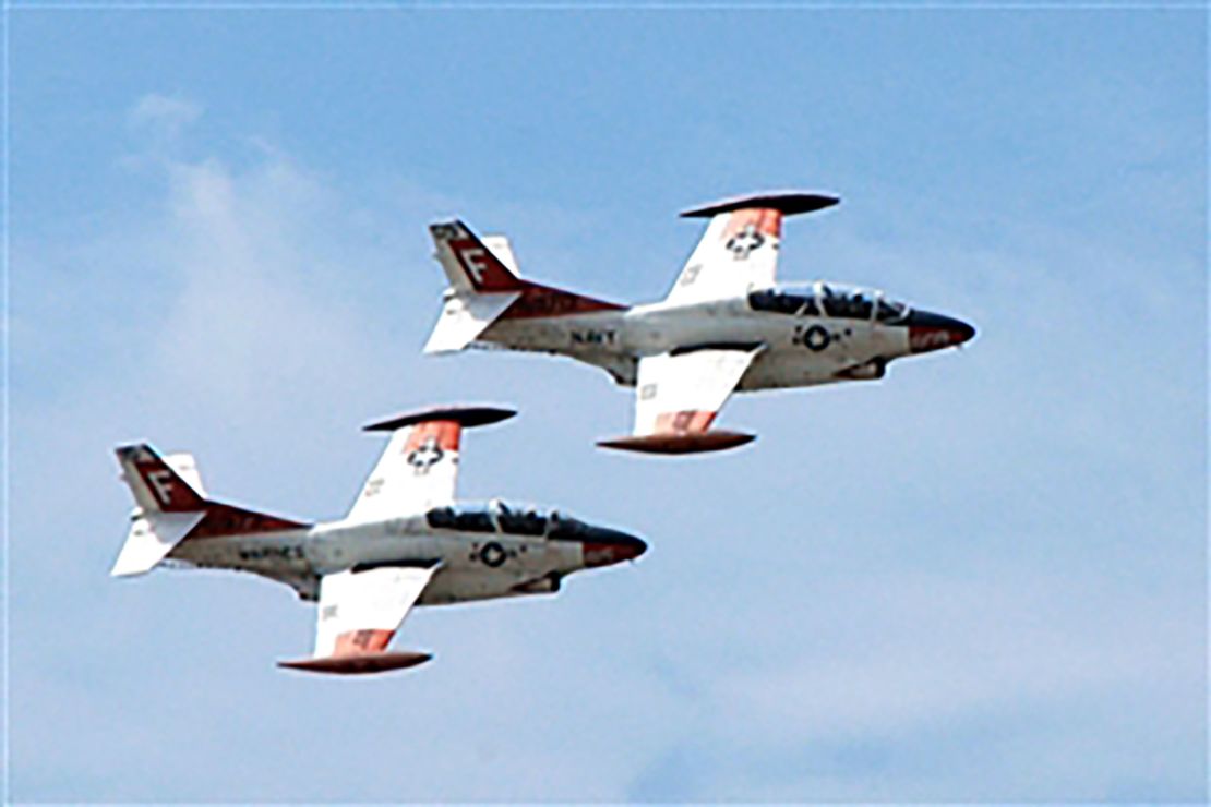 Aircraft from Training Squadron 86 mark the last training flight of the T-2 Buckeye, the Navy's longest-serving jet trainer, Pensacola, Fla., Aug. 8, 2008.