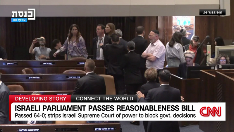 Israeli parliament passes reasonableness bill | CNN
