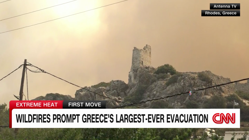 Tourists leaving Greek islands due to fires | CNN