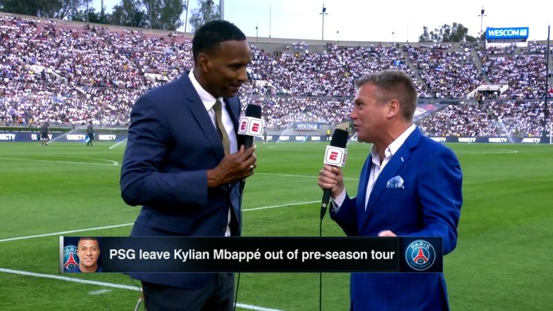 NextImg:ESPN soccer analyst Shaka Hislop 'OK' after collapsing on air before a match between AC Milan and Real Madrid, co-host says | CNN