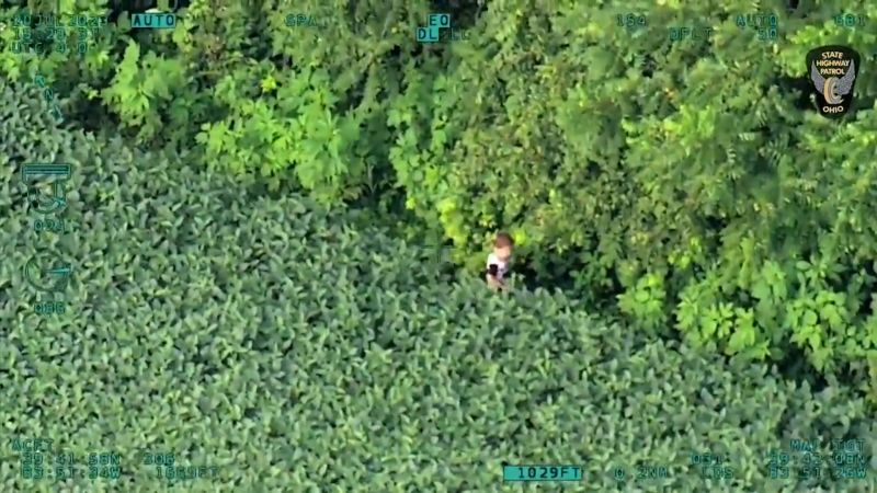 A child went missing in an Ohio field. Aerial footage shows what happened next | CNN