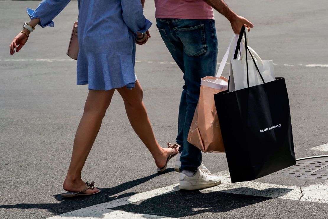 Shoppers in the Georgetown neighborhood of Washington, D.C., on June 4, 2023. 