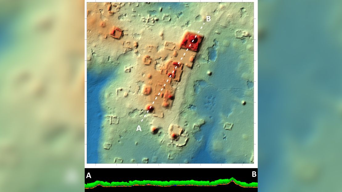 Shown here is a LiDAR image of Ocumtun.