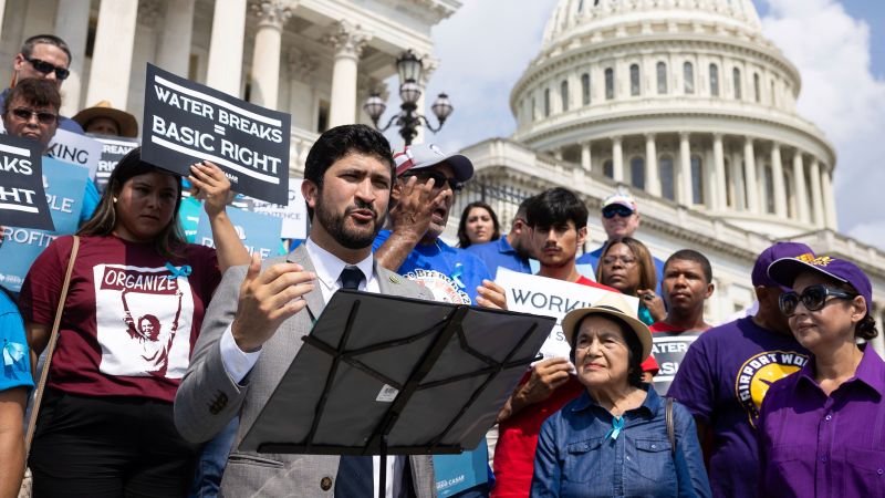 NextImg:Texas congressman leads hunger strike to urge heat protections for workers | CNN Politics
