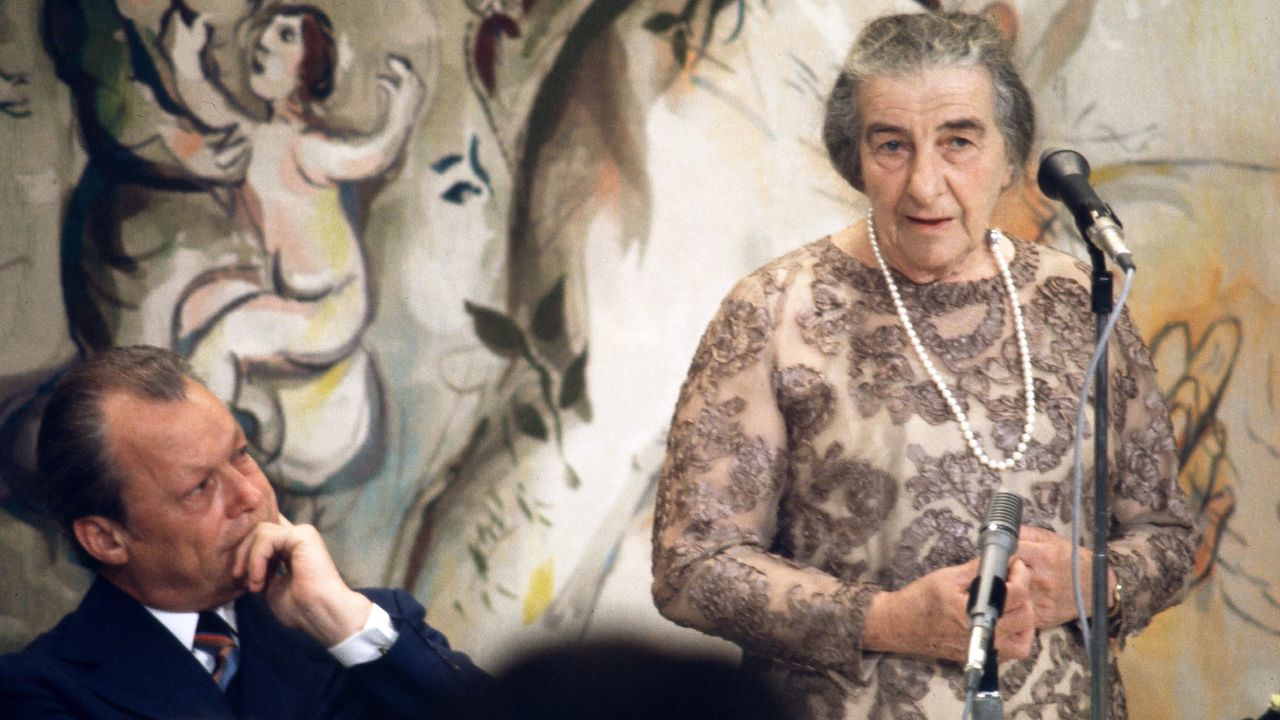 Former Israel prime minister Golda Meir in 1973 in Tel Aviv. 