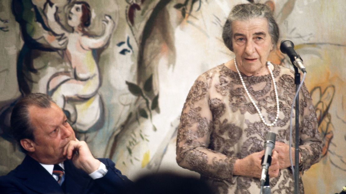 Former Israel prime minister Golda Meir in 1973 in Tel Aviv. 