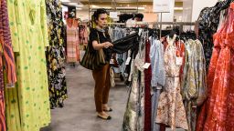 A customer during the grand re-opening of a Century 21 department store in New York, US, on Tuesday, May 16, 2023. 