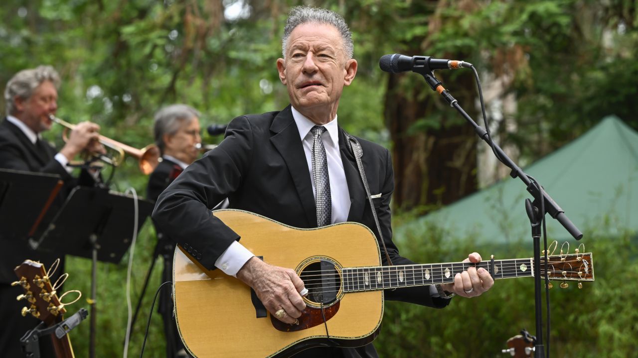 Lyle Lovett & His Large Band perform at Stern Grove on July 09, 2023 in San Francisco, California. 
