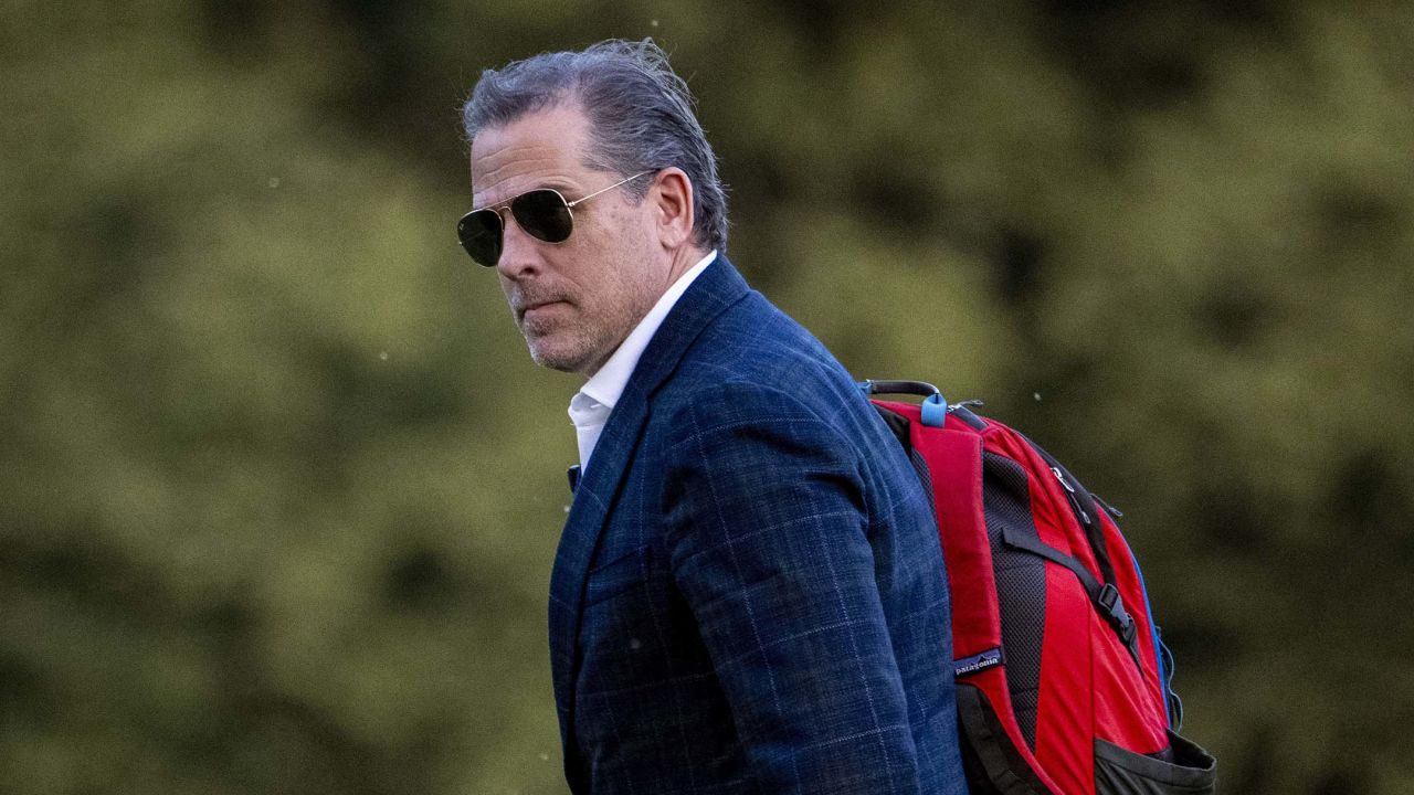 Hunter Biden, the son of President Joe Biden, walks from Marine One upon arrival at Fort McNair, June 25, 2023, in Washington. 