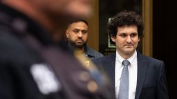 Sam Bankman-Fried, co-founder of FTX Cryptocurrency Derivatives Exchange, leaves court in New York, US, on Thursday, June 15, 2023. 