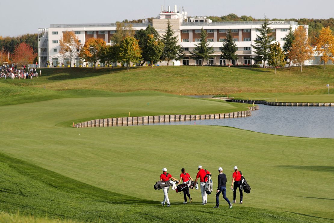FILE PHOTO: View of France's Golf National where the Ryder Cup 2018 tournament will be held at Saint-Quentin-en Yvelines, France, October 16, 2017. REUTERS/Charles Platiau/File Photo