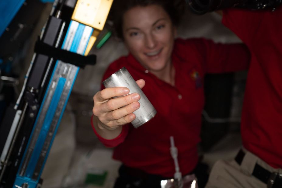 In June, NASA revealed that it had been able to recover 98% of the water that astronauts take along to the International Space Station (ISS). The Environmental Control and Life Support System aboard the ISS includes a Urine Processor Assembly that recovers water from urine using vacuum distillation. Pictured: NASA astronaut Kayla Barron replaces a filter in the space station's Brine Processor Assembly.