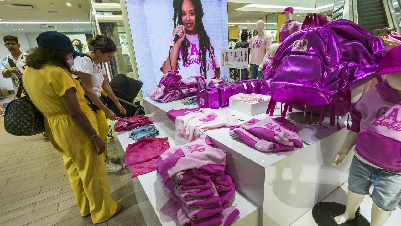 Barbie themed merchandise at a Gap store in New York.