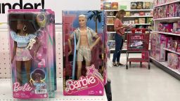 A customer shops for Barbie merchandise at a Target store on July 25, 2023 in San Rafael, California. Retailers around the world are seeing a surge in sales of Barbie-influenced fashion and accessories as the new movie sets box office records. The Barbie movie brought in $155 million in the first three days of domestic ticket sales.