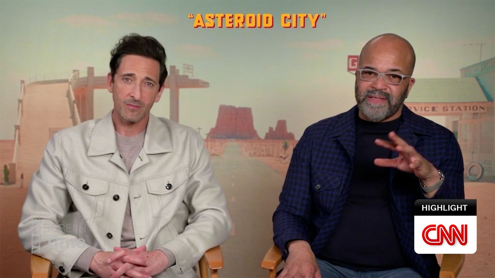 Cast members Adrien Brody and Jason Schwartzman wit director Wes