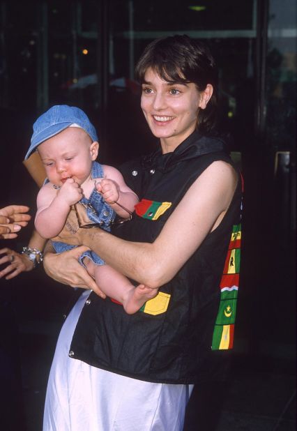 O'Connor holds her daughter, Roisín, in 1995. Roisin was the second of her four children. She also had three sons: Jake, Shane and Yeshua.