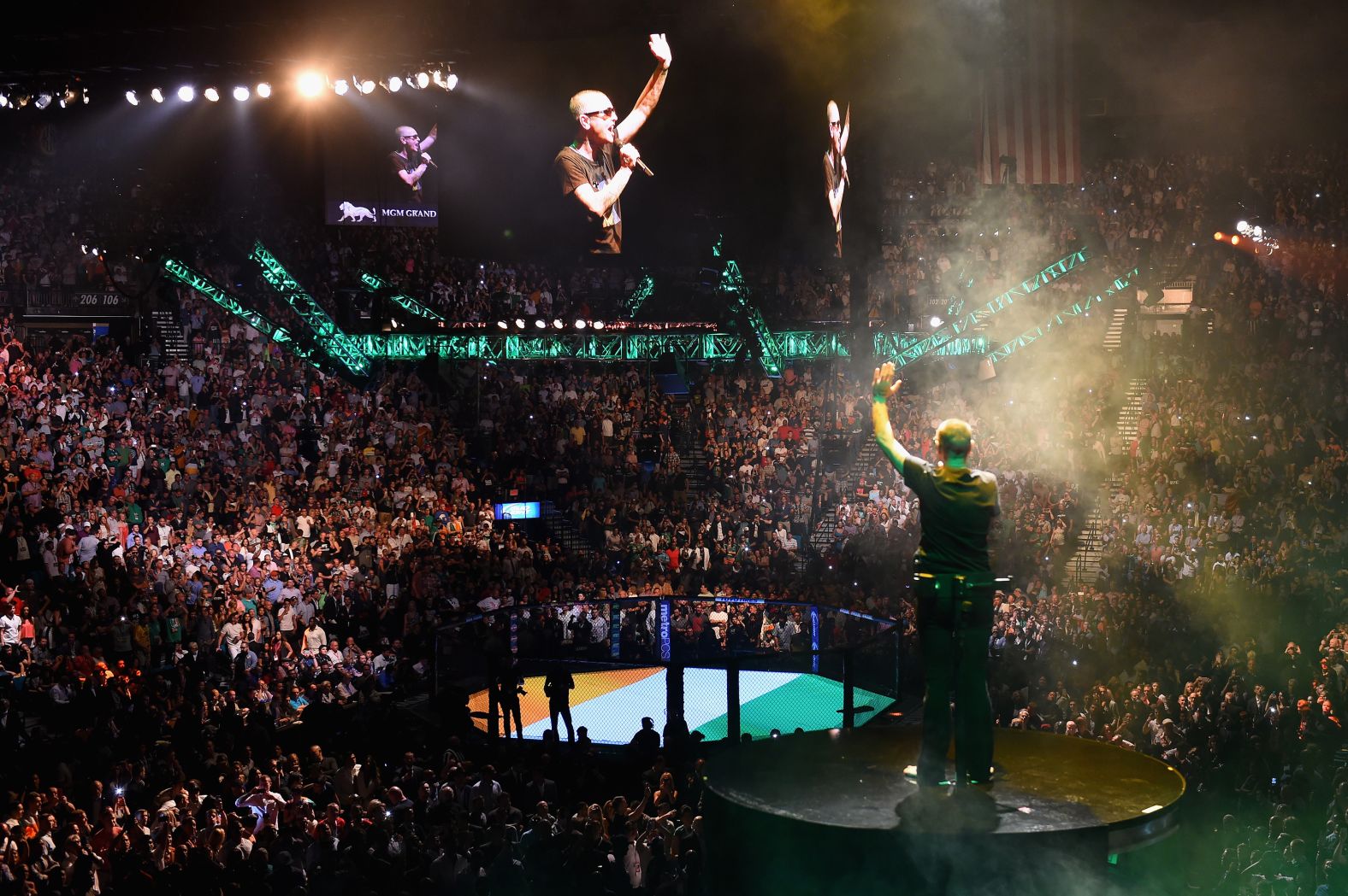 O'Connor sings at a UFC event in Las Vegas in 2015. She performed the walkout song for Irish star Conor McGregor.
