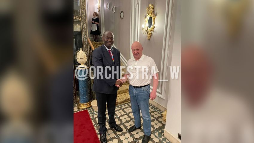 Wagner founder and financier Yevgeny Prigozhin has been spotted in St Petersburg meeting with an African dignitary on the sidelines of the Russia Africa summit on Thursday, according to accounts associated with the mercenary group
