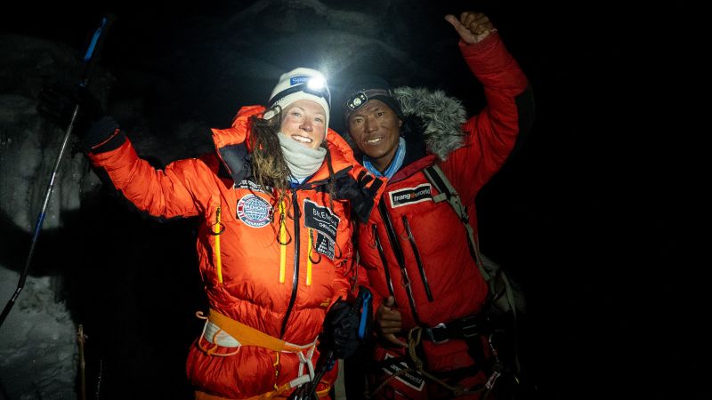 NextImg:Norwegian woman and Nepali guide set record for summit of 14 'super peaks' | CNN