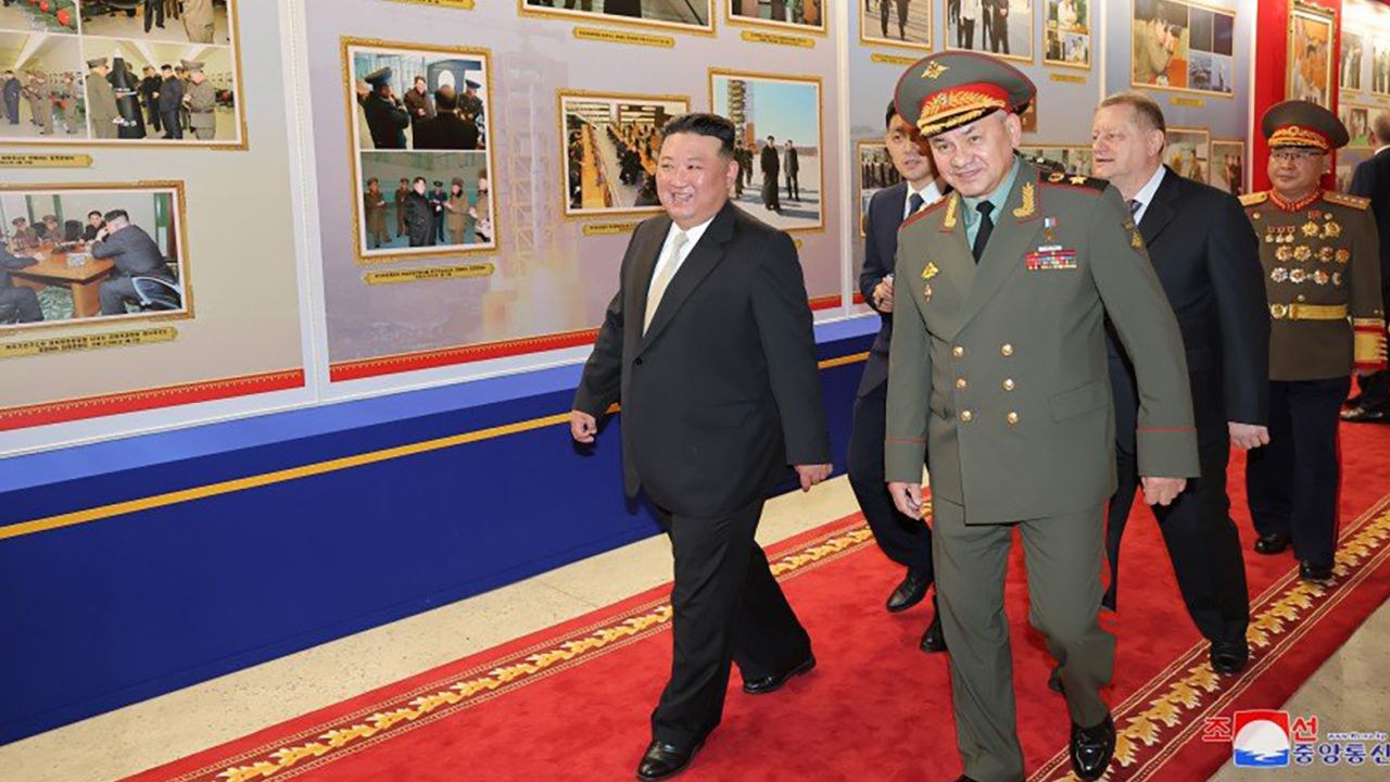North Korean leader Kim Jong Un meets with Russian Defense Minister Sergei Shoigu and his delegation, North Korean state media KCNA reported on July 26, 2023.