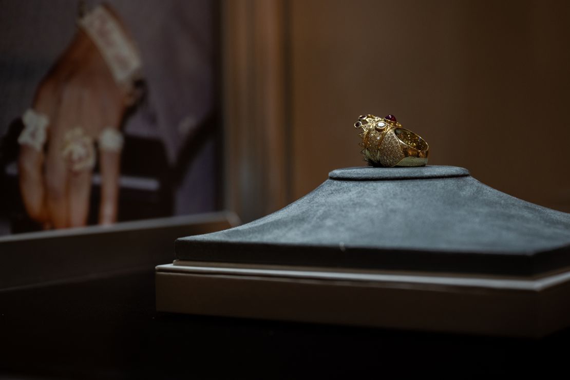 The ring on display ahead of Tuesday's hip-hop-themed auction.