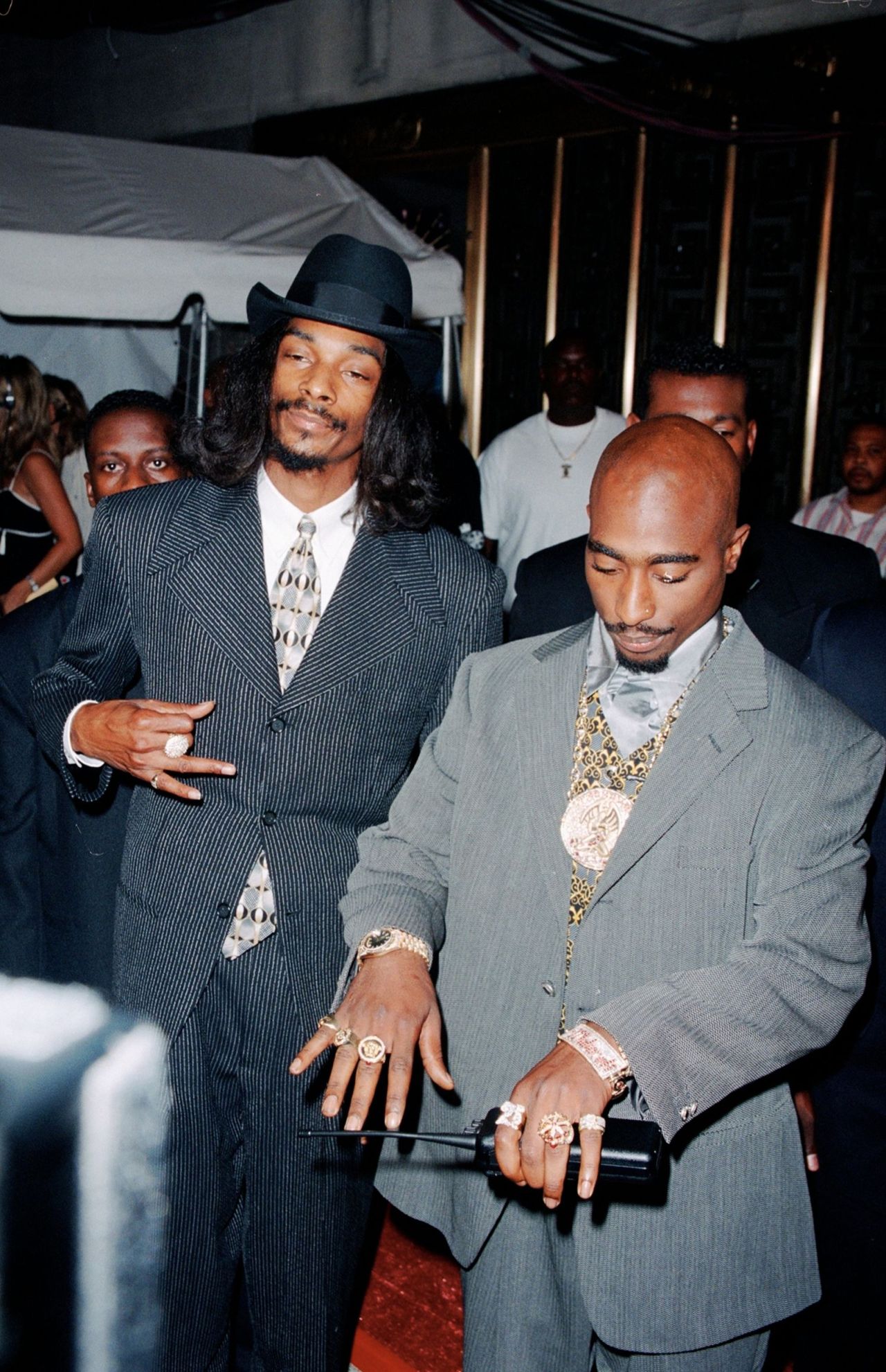 UNITED STATES - JANUARY 01:  from left Snoop Doggy Dogg and Tupac Shakur.