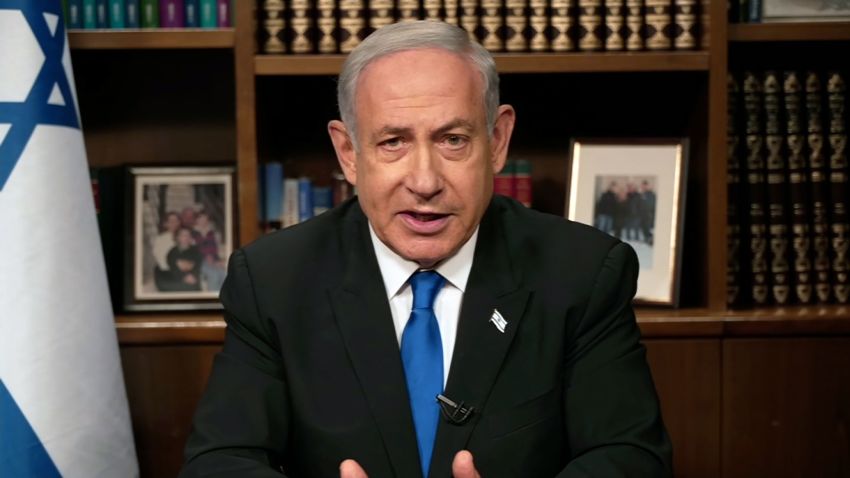 Israeli prime minister Benjamin Netanyahu speaks to CNN's Wolf Blitzer on Thursday, July 27.