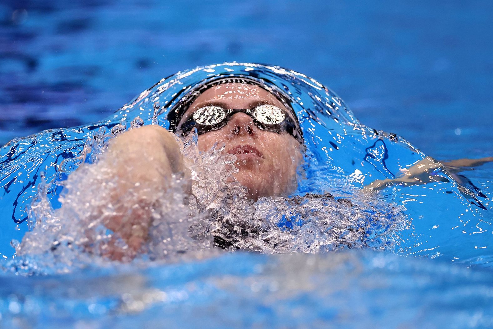 New Zealand swimmer Helena Gasson competes in the 100-meter backstroke during the World Aquatics Championships on Monday, July 24.