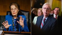 Left, Feinstein, right, McConnell