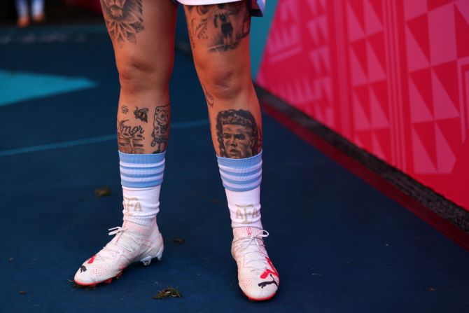Argentina striker Yamila Rodriguez has <a href="index.php?page=&url=https%3A%2F%2Fwww.cnn.com%2F2023%2F07%2F26%2Fsport%2Fyamila-rodriguez-defends-cristiano-ronaldo-tattoo-spt-intl%2Findex.html" target="_blank">received criticism for her Cristiano Ronaldo tattoo</a>, the rival of Argentina star Lionel Messi.