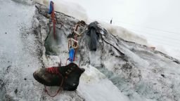 Melting ice reveals remains of a German climber lost on a glacier in Switzerland 37 years ago.