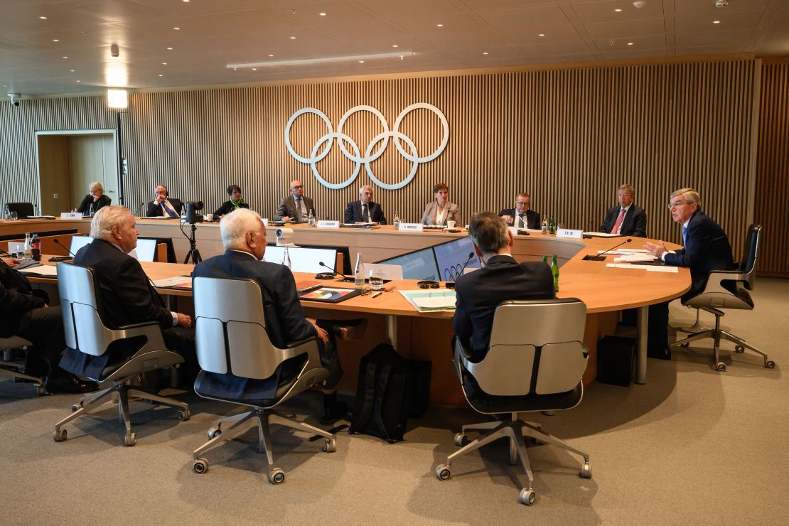 IOC executive members meet in Lausanne, Switzerland, in March.