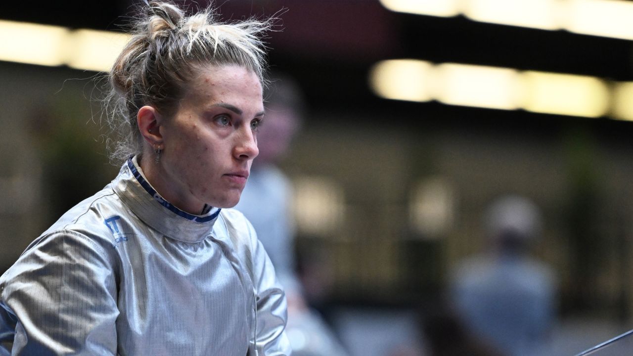 Olga Kharlan of Ukraine during the 2023 FIE Fencing World Championship, in Milan, Italy on 27 July 2023