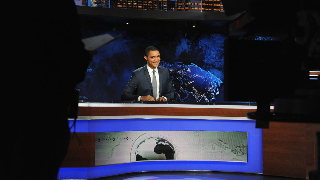  Trevor Noah hosts Comedy Central's "The Daily Show with Trevor Noah" premiere on September 28, 2015 in New York City. 