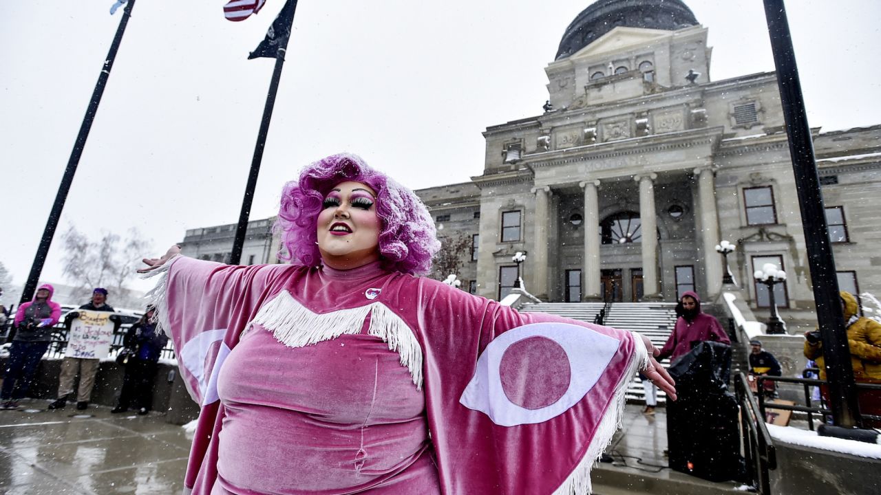 Scenes from a drag show at the Montana Capitol on April 13, 2023.