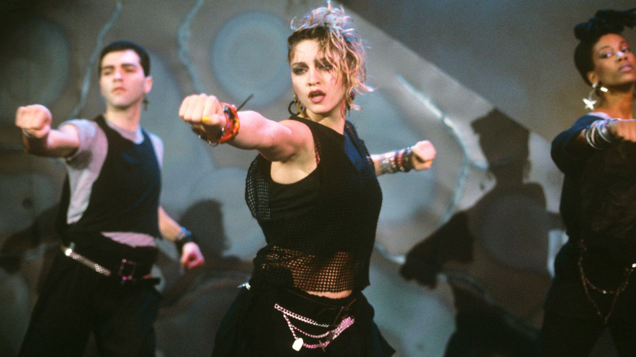 Madonna performing in Munich in March 1984.
