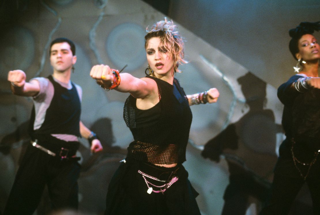 Madonna performing in Munich in March 1984.