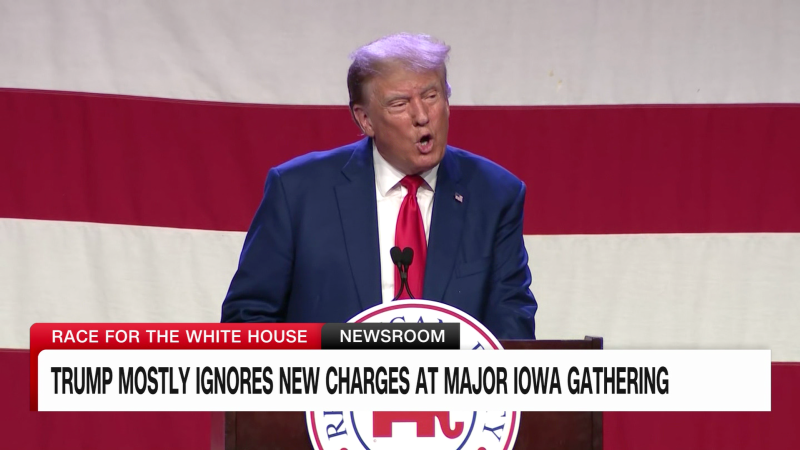 Trump mostly ignores new charges against him at Iowa event | CNN Politics