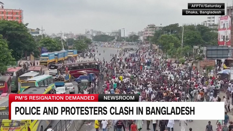 Police and protesters clash in Bangladesh  | CNN