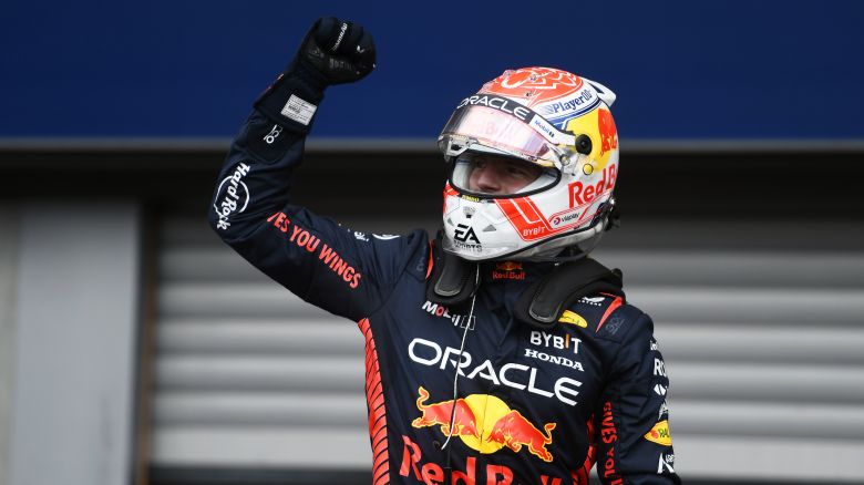 SPA, BELGIUM - JULY 30: Race winner Max Verstappen of the Netherlands and Oracle Red Bull Racing celebrates in parc ferme during the F1 Grand Prix of Belgium at Circuit de Spa-Francorchamps on July 30, 2023 in Spa, Belgium. (Photo by Dan Mullan/Getty Images)