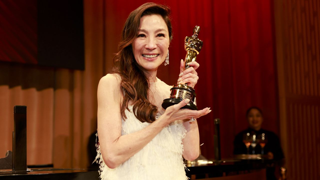 HOLLYWOOD, CALIFORNIA - MARCH 12: Michelle Yeoh, winner of the Best Actress in a Leading Role award for "Everything Everywhere All At Once," attends the Governors Ball during the 95th Annual Academy Awards at Dolby Theatre on March 12, 2023 in Hollywood, California. (Photo by Emma McIntyre/Getty Images)