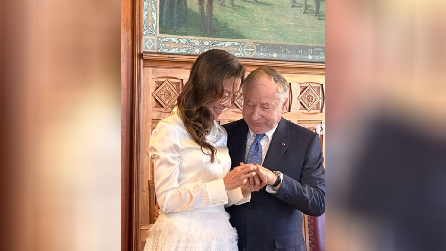 Michelle Yeoh and French businessman Jean Todt tie the knot in Geneva, Switzerland on July 27, 2023.