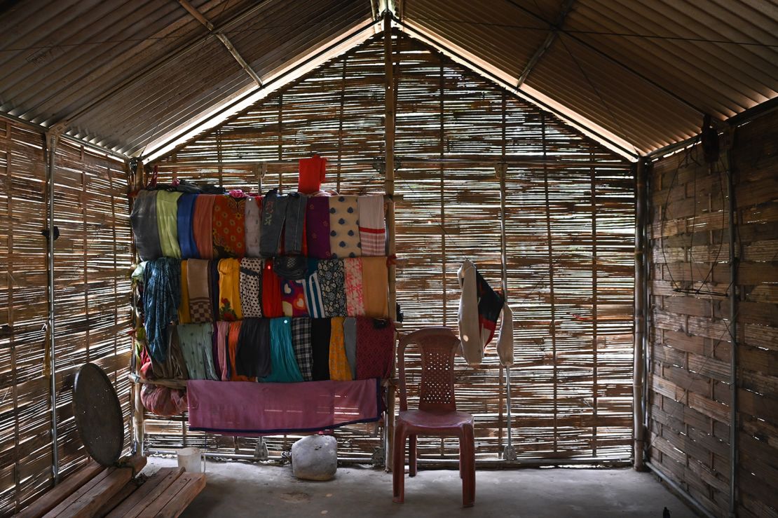 An interior view of the Naik family. "My wife loves to keep our home clean and organised," says Shiva. The structure has provided immediate relief to the displaced family and helps them live with dignity.