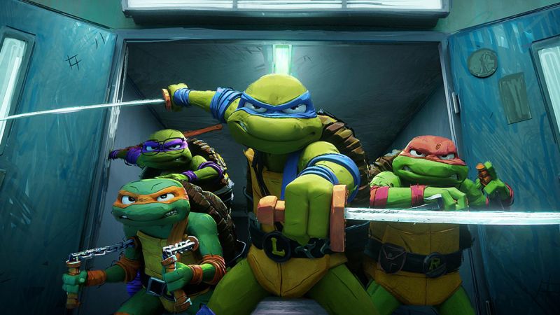 „Teenage Mutant Ninja Turtles: Mutant Mayhem“ доставя нови удари, но само за известно време