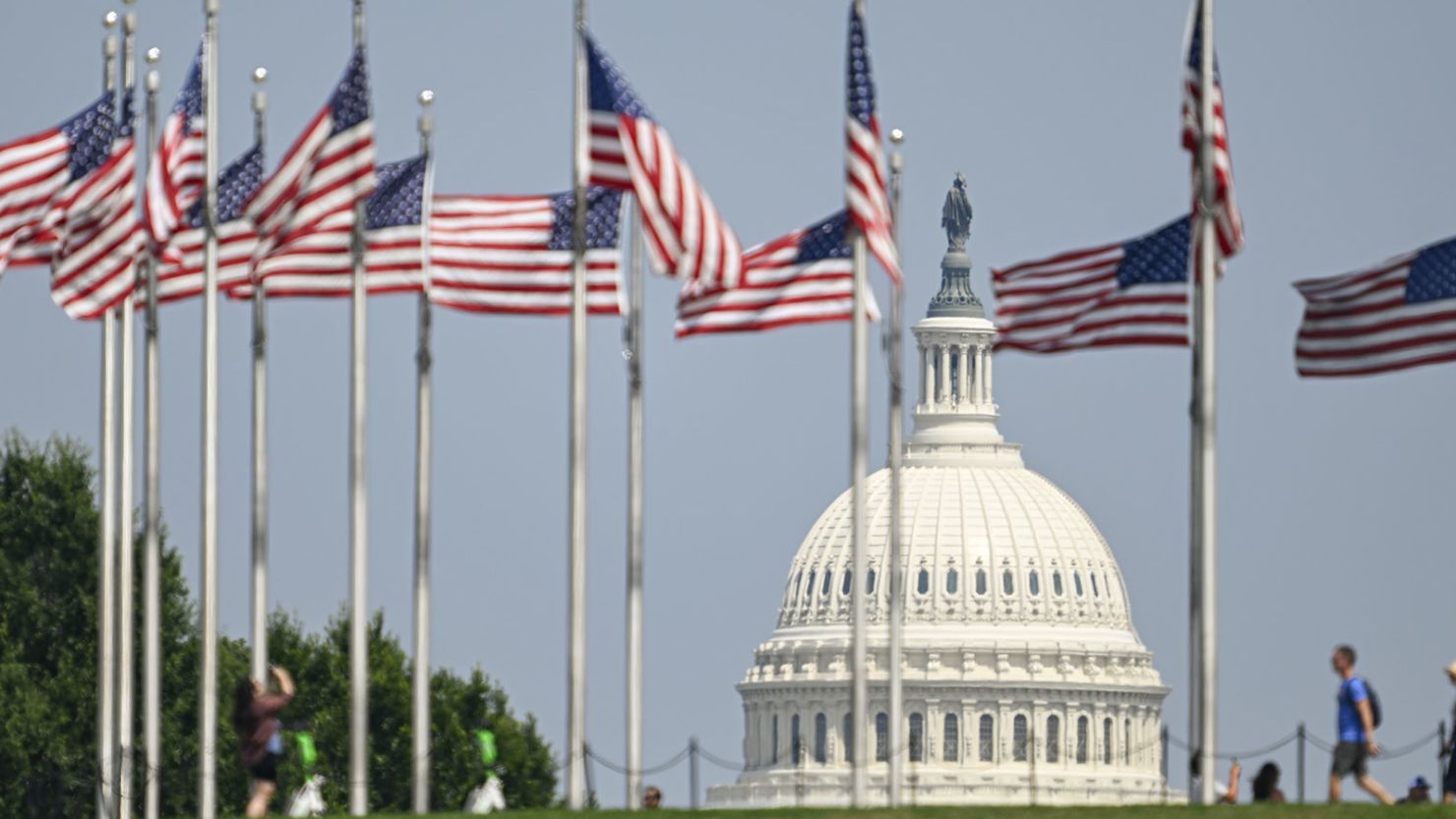 A view of the United States Capitol in Washington, DC. Fitch Ratings on Tuesday downgraded the US credit rating from its top-ranked AAA to AA+.(Photo by Celal Gunes/Anadolu Agency via Getty Images)